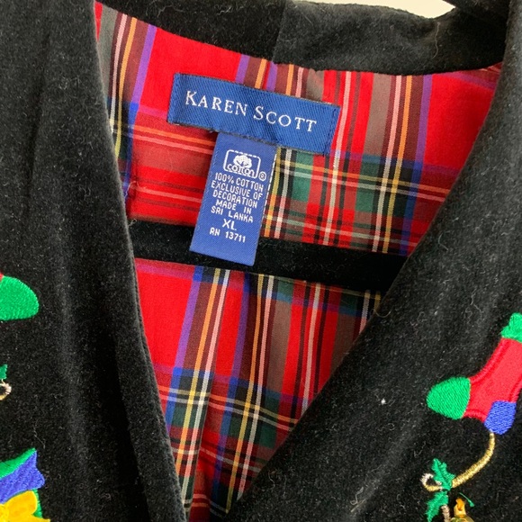 Vintage Karen Scott Stocking Christmas/Ugly Sweater Vest - Picture 3 of 4
